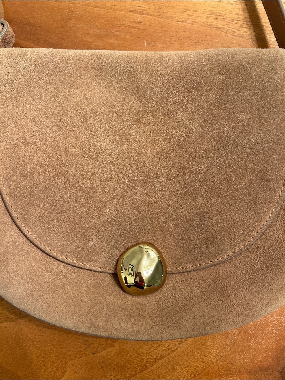 Madewell Cumin Color Dakota Suede Saddle Crossbody Bag - Picture 10 of 11
